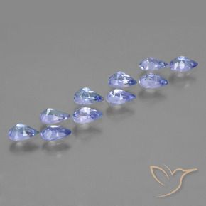 2.36 ct natürliche violett-blau Tansanit-Edelsteine, Birnenform, VS