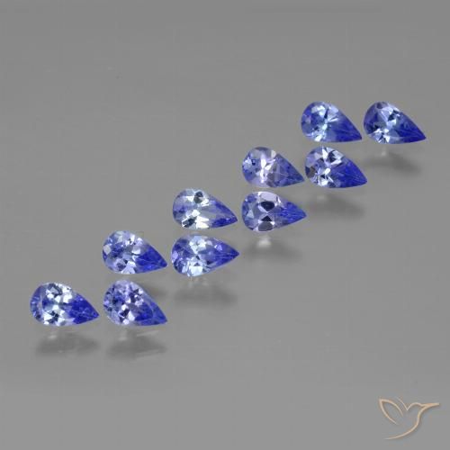 2.15ctw Natürlicher tiefviolett-blau Tansanit, Birnenform, VS