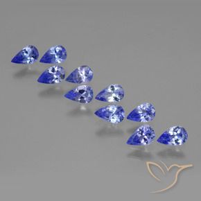 2.15 ct natürliche tiefviolett-blau Tansanit-Edelsteine, Birnenform, VS