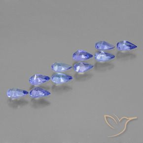 2.15 ct natürliche tiefviolett-blau Tansanit-Edelsteine, Birnenform, VS