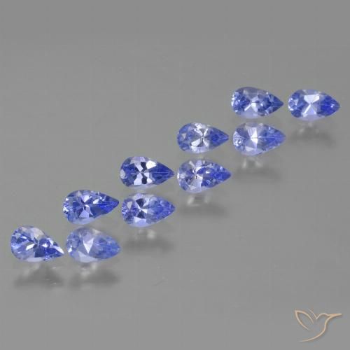 2.26ctw Natürlicher Pastellblau Tansanit, Birnenform, VS