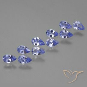 1.74 ct natürliche Intensives Violettblau Tansanit-Edelsteine, Birnenform, VS