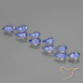 1.74 ct natürliche Intensives Violettblau Tansanit-Edelsteine, Birnenform, VS