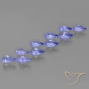 2.00 ct natürliche tiefblau Tansanit-Edelsteine, Birnenform, VS