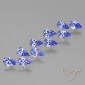 2.14 ct natürliche Intensives Violettblau Tansanit-Edelsteine, Birnenform, VS