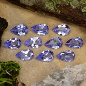1.91 ct natürliche Violet Tansanit-Edelsteine, Birnenform, VS