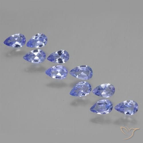 2.00ctw Natürlicher violett-blau Tansanit, Birnenform, VS