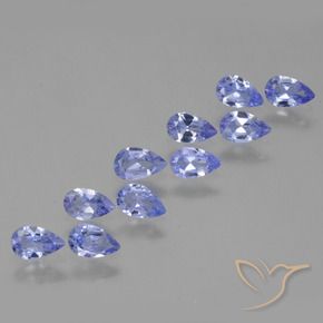 2.00 ct natürliche violett-blau Tansanit-Edelsteine, Birnenform, VS