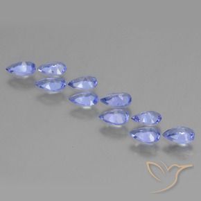 2.00 ct natürliche violett-blau Tansanit-Edelsteine, Birnenform, VS