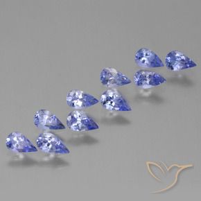 2.03 ct natürliche Mittelblau Tansanit-Edelsteine, Birnenform, VS