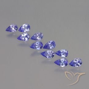 2.24 ct natürliche Intensives Violettblau Tansanit-Edelsteine, Birnenform, VS