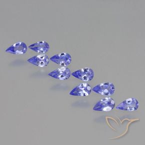 1.81 ct natürliche Intensives Violettblau Tansanit-Edelsteine, Birnenform, VS