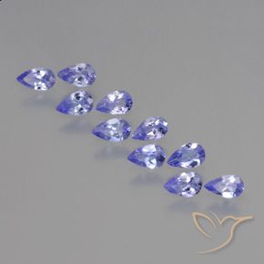 1.89 ct natürliche Intensives Violettblau Tansanit-Edelsteine, Birnenform, VS