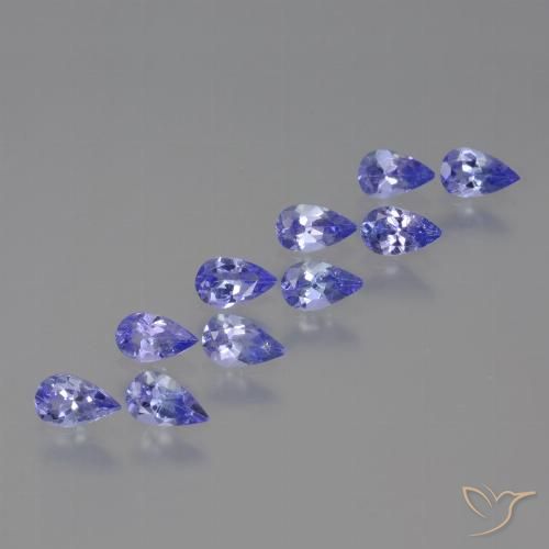 2.12ctw Natürlicher Intensives Violettblau Tansanit, Birnenform, VS