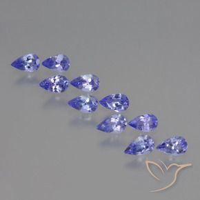 2.12 ct natürliche Intensives Violettblau Tansanit-Edelsteine, Birnenform, VS