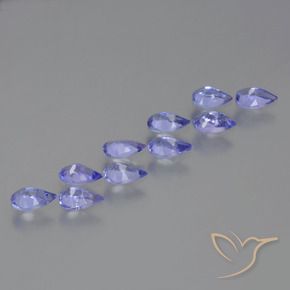 2.12 ct natürliche Intensives Violettblau Tansanit-Edelsteine, Birnenform, VS