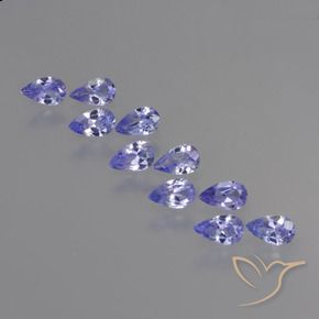 2.08 ct natürliche Violet Tansanit-Edelsteine, Birnenform, VS