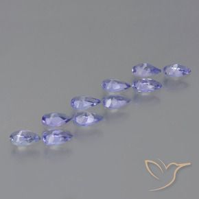 2.08 ct natürliche Violet Tansanit-Edelsteine, Birnenform, VS