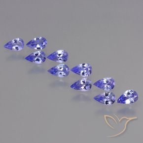1.98 ct natürliche Helles Violett Tansanit-Edelsteine, Birnenform, VS