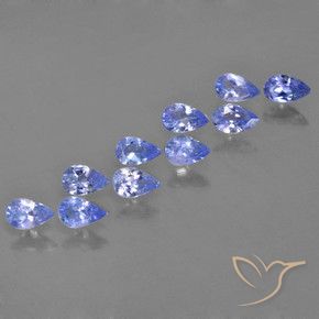 1.87 ct natürliche Intensives Violettblau Tansanit-Edelsteine, Birnenform, VS