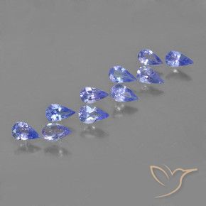 1.88 ct natürliche Intensives Violettblau Tansanit-Edelsteine, Birnenform, VS