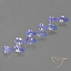 2.01 ct natürliche violett-blau Tansanit-Edelsteine, Birnenform, VS