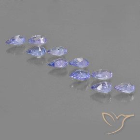 2.01 ct natürliche violett-blau Tansanit-Edelsteine, Birnenform, VS