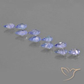 1.64 ct natürliche violett-blau Tansanit-Edelsteine, Birnenform, VS