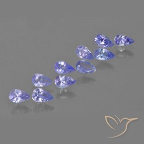 2.12 ct natürliche Intensives Violettblau Tansanit-Edelsteine, Birnenform, VS