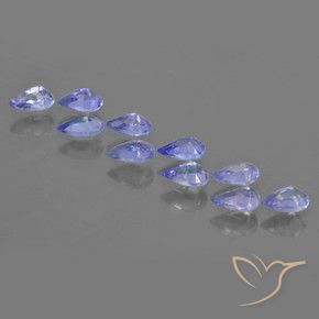 2.12 ct natürliche Intensives Violettblau Tansanit-Edelsteine, Birnenform, VS