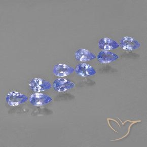 1.76 ct natürliche Intensives Violettblau Tansanit-Edelsteine, Birnenform, VS
