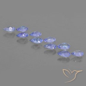 1.76 ct natürliche Intensives Violettblau Tansanit-Edelsteine, Birnenform, VS