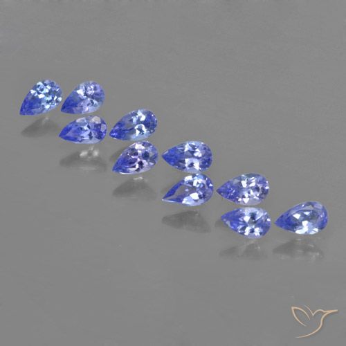 2.16ctw Natürlicher Tiefviolettes Blau Tansanit, Birnenform, VS