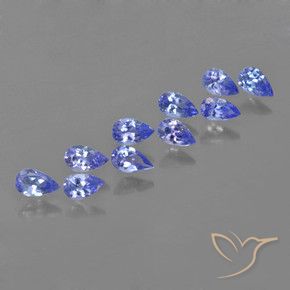 2.16 ct natürliche Tiefviolettes Blau Tansanit-Edelsteine, Birnenform, VS