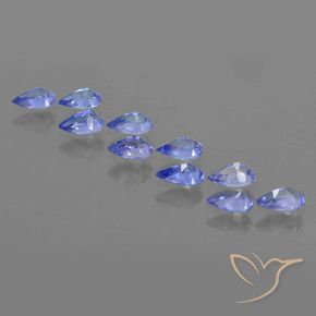 2.16 ct natürliche Tiefviolettes Blau Tansanit-Edelsteine, Birnenform, VS