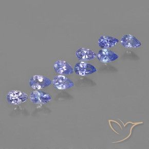 2.08 ct natürliche Intensives Violettblau Tansanit-Edelsteine, Birnenform, VS