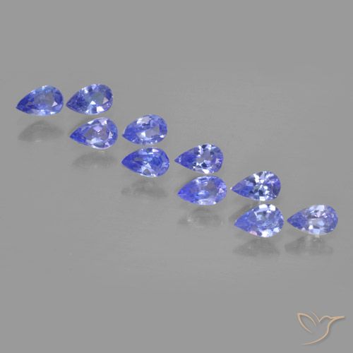 1.90ctw Natürlicher Intensives Violettblau Tansanit, Birnenform, VS