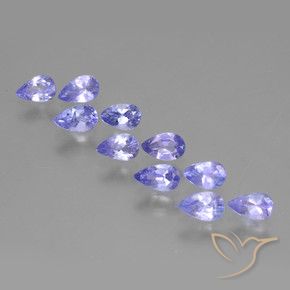 2.22 ct natürliche Violet Tansanit-Edelsteine, Birnenform, VS