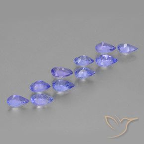 2.22 ct natürliche Violet Tansanit-Edelsteine, Birnenform, VS