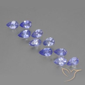 2.17 ct natürliche Violet Tansanit-Edelsteine, Birnenform, VS