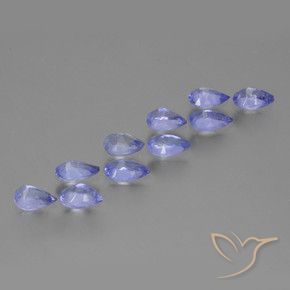 2.17 ct natürliche Violet Tansanit-Edelsteine, Birnenform, VS