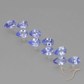 2.06 ct natürliche violett-blau Tansanit-Edelsteine, Birnenform, VS