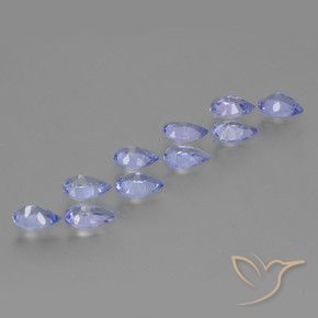 2.06 ct natürliche violett-blau Tansanit-Edelsteine, Birnenform, VS