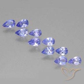 2.15 ct natürliche Violet Tansanit-Edelsteine, Birnenform, VS