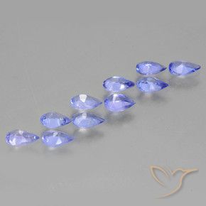 2.15 ct natürliche Violet Tansanit-Edelsteine, Birnenform, VS