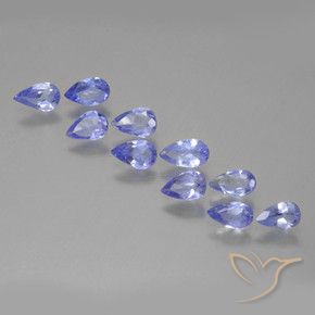 1.51 ct natürliche Intensives Violettblau Tansanit-Edelsteine, Birnenform, VS