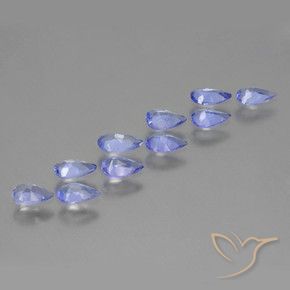 1.51 ct natürliche Intensives Violettblau Tansanit-Edelsteine, Birnenform, VS
