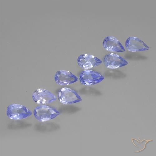 2.19ctw Natürlicher violett-blau Tansanit, Birnenform, VS