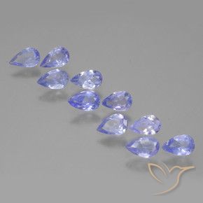 2.19 ct natürliche violett-blau Tansanit-Edelsteine, Birnenform, VS