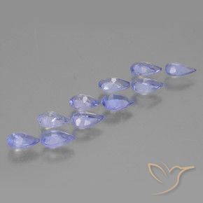 2.19 ct natürliche violett-blau Tansanit-Edelsteine, Birnenform, VS